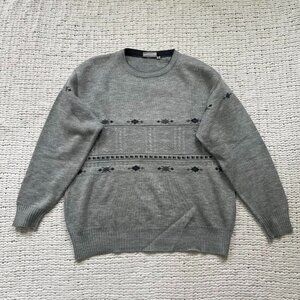 Men's Cavalli Classic Grey 90's Vintage Sweater - Size Medium